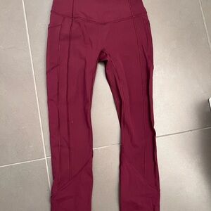 Lululemon Athletica Deep Red Leggings
